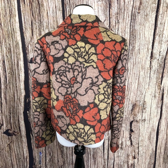 PENDLETON Roses Floral Wool Blend Jacket Size PL - Picture 5 of 8